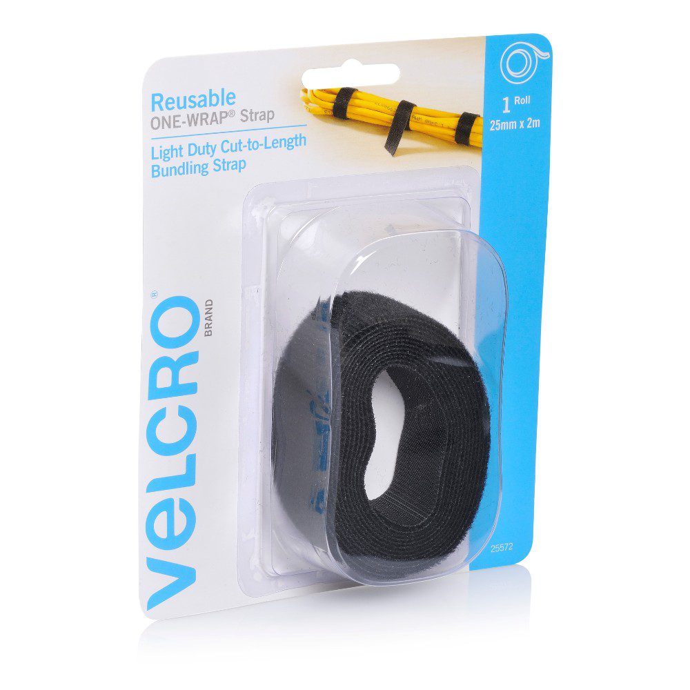 VELCRO® Brand ONE-WRAP® Rolls Black, Blue, Red White